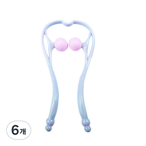 피에스 셀프 골프공 경추 수동 목 종아리 마사지기, 6개, 블루