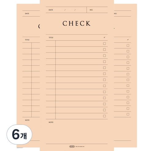 플레픽 팝업 스탠드 메모지, 11 체크, 6개