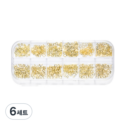 골드 X 실버 파츠 008 하트 별 삼각 사각 미니프레임 12종 세트, 6세트