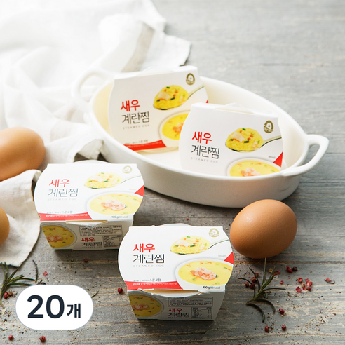 풍요한아침 새우계란찜, 100g, 20개