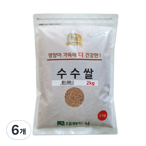 대한농산 수수쌀, 2kg, 6개