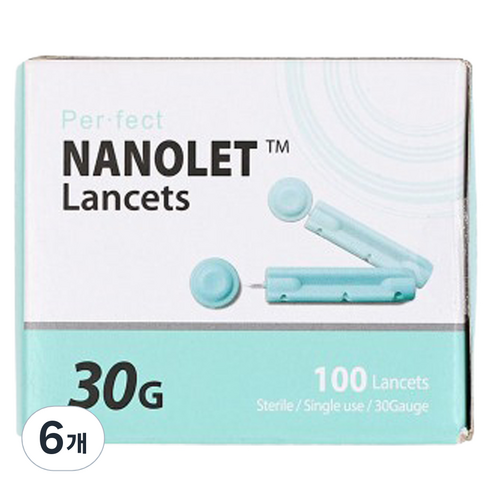 나노렛 란셋 채혈침 30G, 6개, 100개입