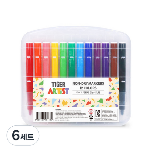마이리틀타이거 마르지 않는 사인펜, 혼합색상, 72개