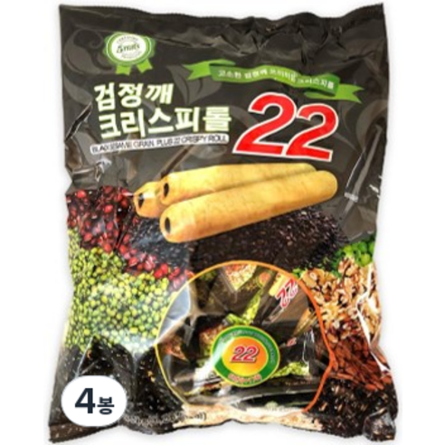 NON GMO 검정깨 크리스피롤22, 550g, 4개