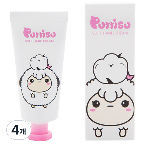 뿌띠슈 보들보들 핸드크림 03 코튼베이비, 35ml, 4개
