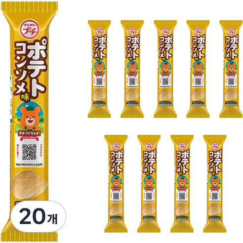 부르본 쁘띠 포테이토 콘소메맛 과자, 38g, 20개