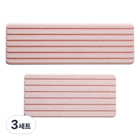 마켓감성 다용도 규조토 매트 2종 세트, 핑크, 3세트