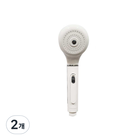 앞터치 절수 샤워기헤드, 2개, 화이트