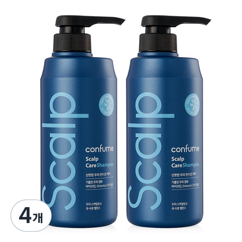 컨퓸 스칼프 약산성 카페인 샴푸, 500ml, 4개