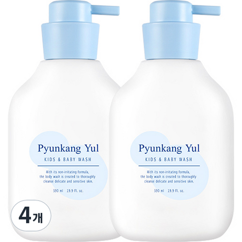 편강율 키즈 앤 베이비 워시 바디클렌저 스위트허브, 590ml, 4개