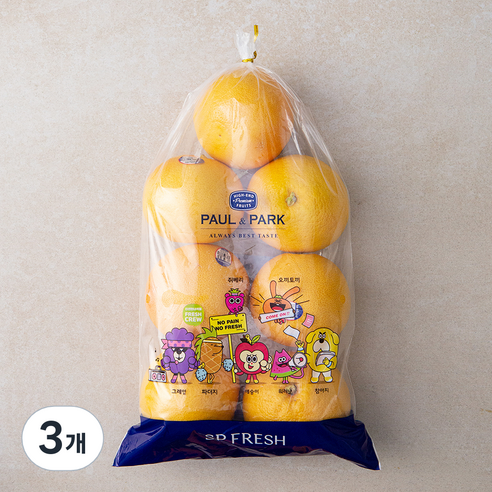 폴앤박 남아공 자몽 6~7입, 2kg, 3개