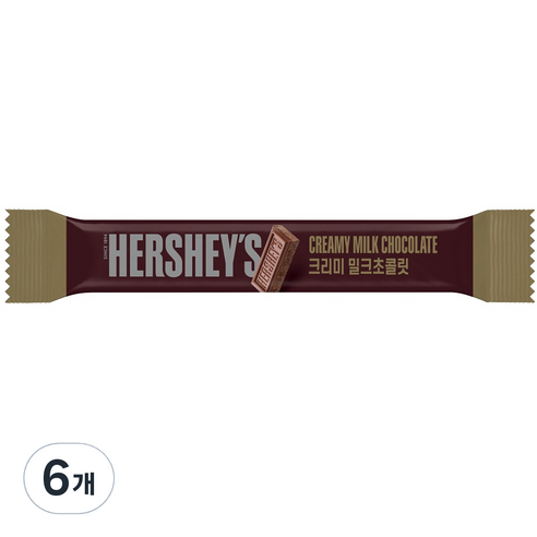 허쉬 미니바 크리미 밀크초콜릿, 15g, 6개