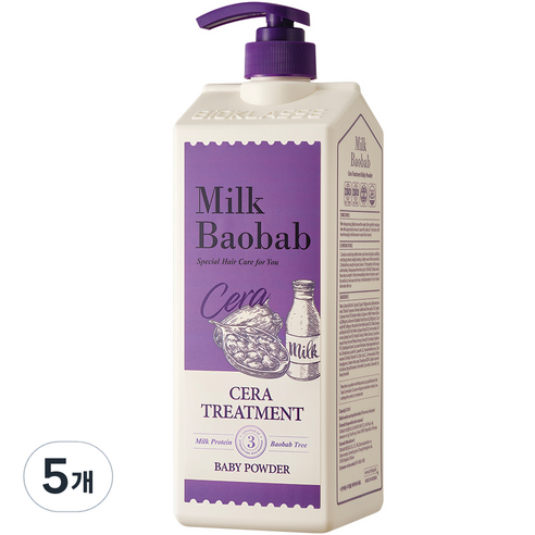밀크바오밥 세라 트리트먼트 베이비파우더, 5개, 1200ml