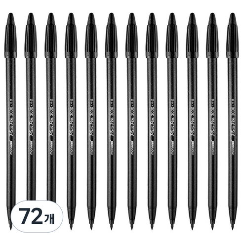 모나미 3000 피그먼트 프러스펜 0.4mm, NG 9 그레이블랙, 72개