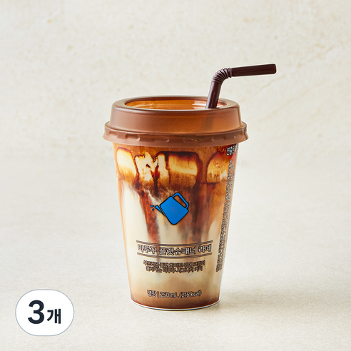 미루꾸 플랫슈패너 라떼, 3개, 250ml