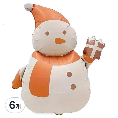 매트 크리스마스 눈사람, 혼합색상, 6개