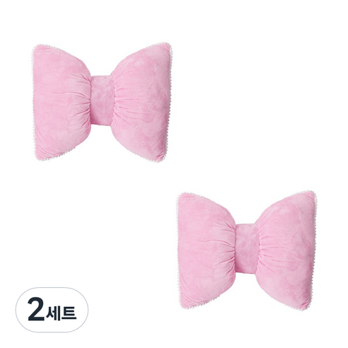 앤티스 카멜리아 차량용 허리쿠션 2p, 핑크, 2세트