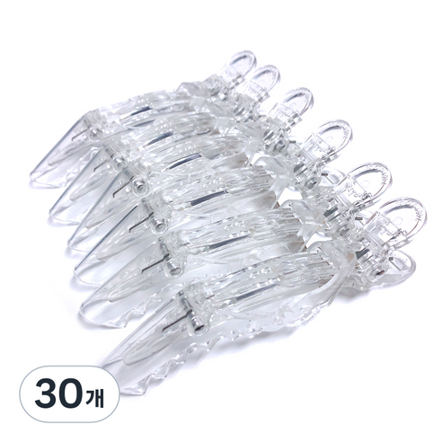베이51 헤어클립, 투명, 30개