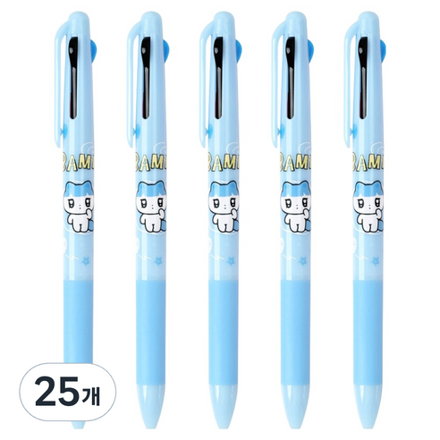 골골즈 3색 볼펜 0.7mm, 블루(밤이), 25개