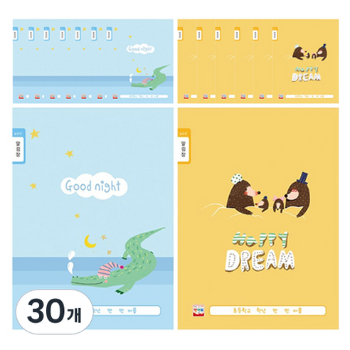 영아트 초등 알림장 넓은칸, 랜덤 발송, 30개