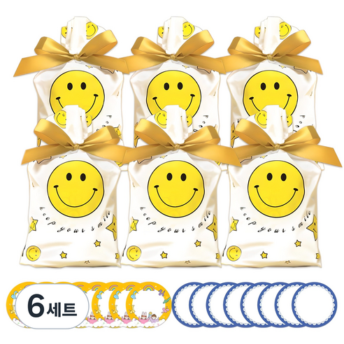 스마일 간식 선물세트, 간식 9종 6P + 스티커16P, 6세트