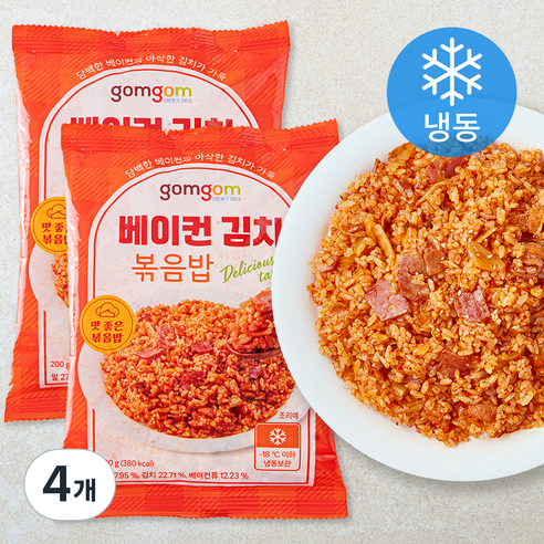 곰곰 베이컨 김치볶음밥 (냉동), 200g, 4개