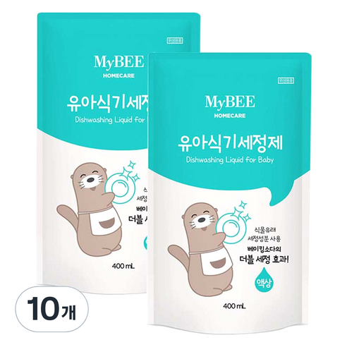 마이비 유아 식기 세정제 액상형 리필, 400ml, 10개