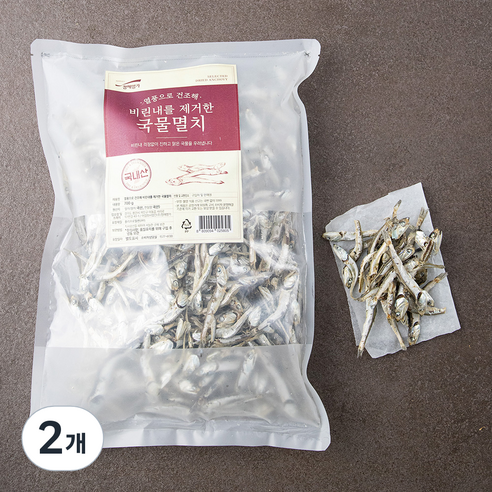 청해명가 열풍으로 건조해 비린내를 제거한 국물멸치, 700g, 2개