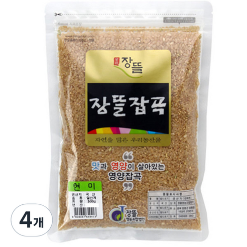 장뜰 현미, 800g, 4개
