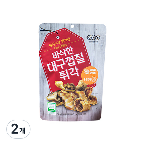 오희숙 전통부각 바삭한 대구껍질 튀각, 30g, 2개