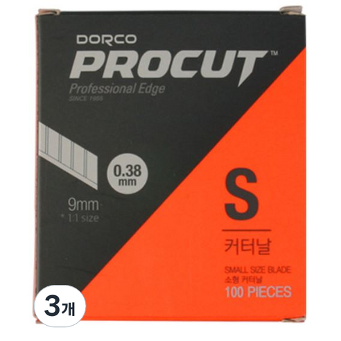 도루코 프로컷 커터 리필 칼날 S 100p, 3개