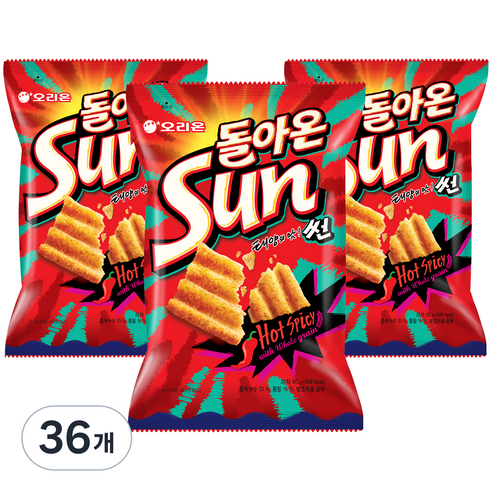 오리온 돌아온 썬 핫스파이, 80g, 36개