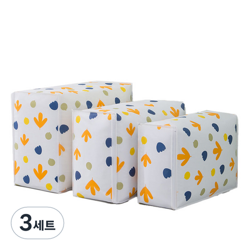 사과숲 다용도 리빙박스 이불정리함 3종 세트 여름의정취, 3세트