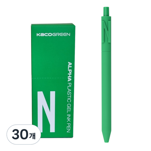 카코 알파 소프트 중성 젤펜 0.5mm, 알파벳 N, 30개