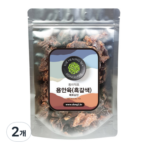 베트남산 용안육 흑갈색, 150g, 2개
