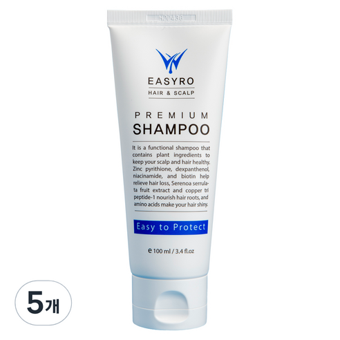 이지로 헤어 앤 스칼프 프리미엄 샴푸, 100ml, 5개