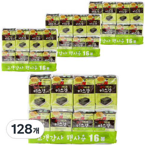 미스김 광천 재래 도시락김, 128개, 4g