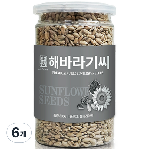 로얄푸드 해바라기씨, 330g, 6개
