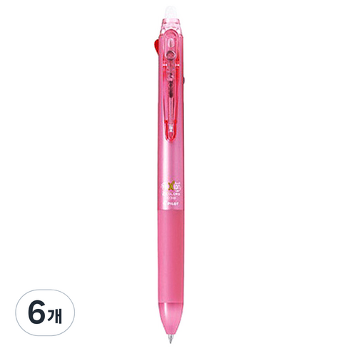 파이롯트 프릭션 2색 2C 볼펜 0.38mm, 소프트핑크, 6개