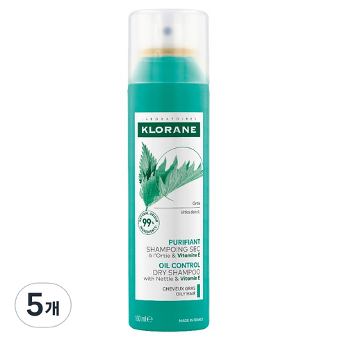 클로란 네틀 노세범 드라이 샴푸, 150ml, 5개