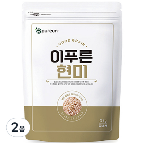 이푸른 현미, 3kg, 2봉