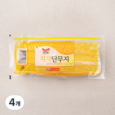 일가집 치자 단무지, 350g, 4개