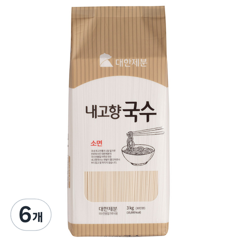곰표 내고향국수, 3kg, 6개