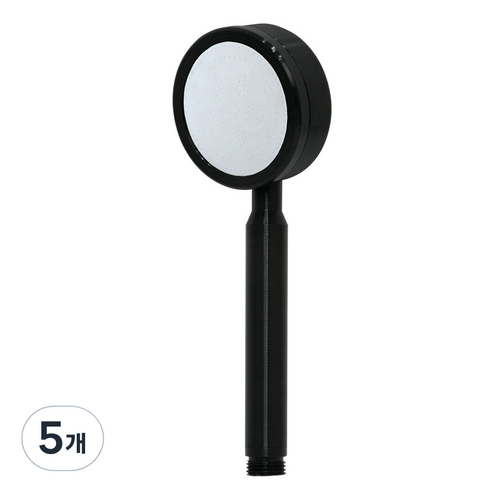 코시나 메가수압 경량 알루미늄 샤워헤드, 5개, 블랙