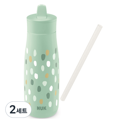 누크 미니미 Flip 2in1 빨대 & 드링킹컵 450ml, 2개, 민트