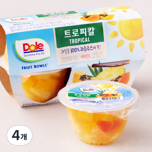 돌 후룻볼 트로피칼, 113g, 4개입, 4개