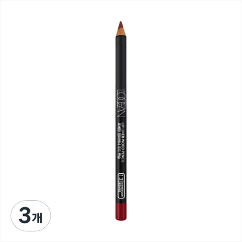 로쎄앙 립라이너 우드 펜슬 4 x 150 mm, 13호 벨벳브라운, 3개