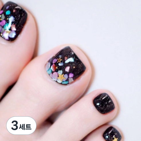 잇템샵 여름 네일아트 페디큐어 스티커 세트, 3세트, HL-006 헬로