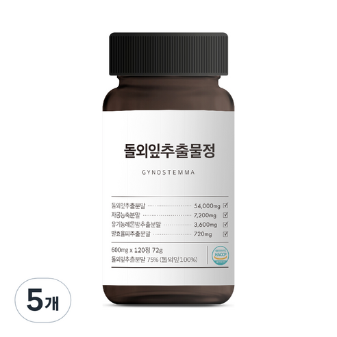 웰빙곳간 돌외잎 추출물 72g, 120정, 5개