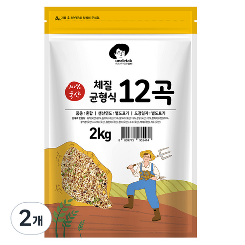 엉클탁 체질균형식 12곡, 2kg, 2개